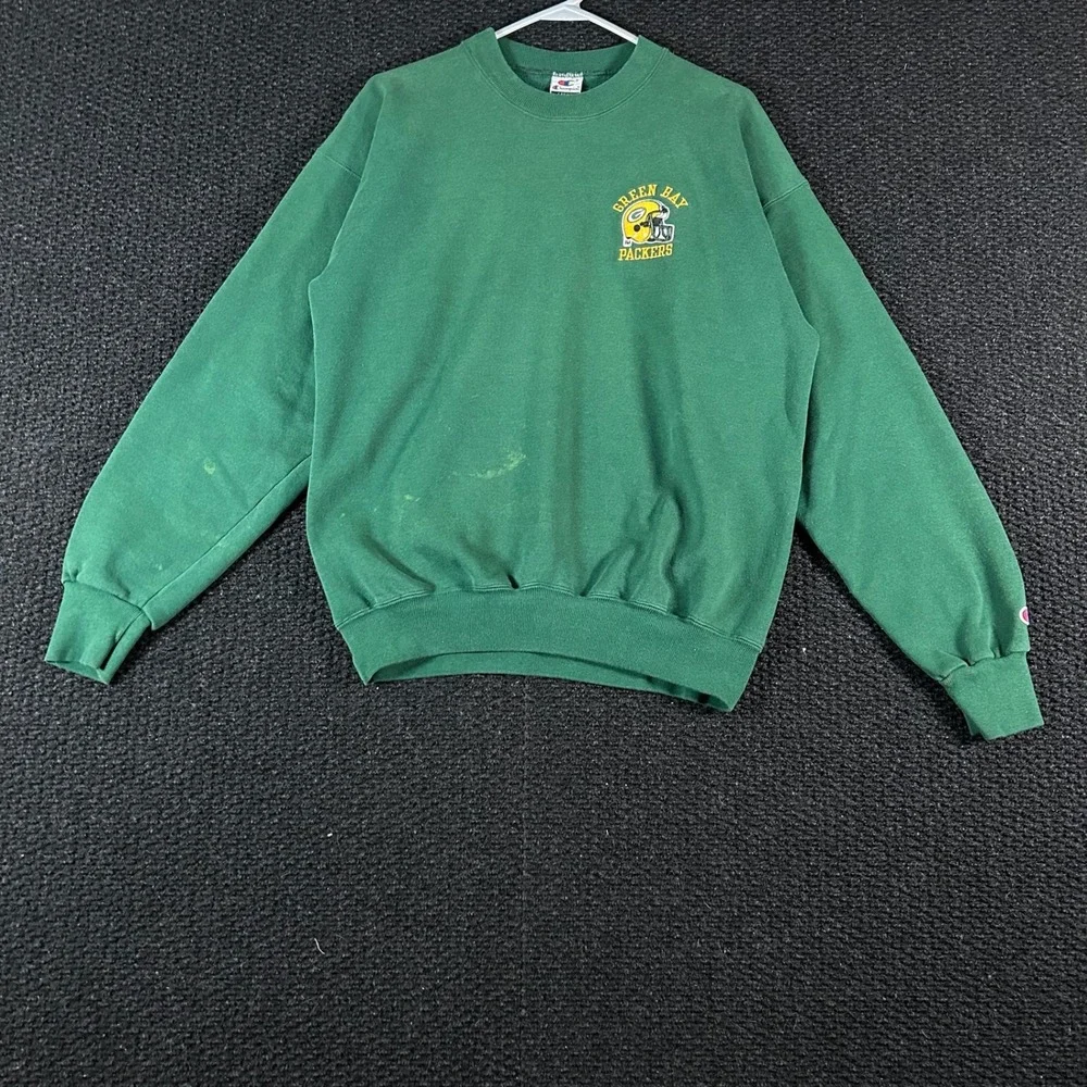 Vintage Champion Green Bay Packers Crewneck Sweatshirt Mens L Authentic Athletic